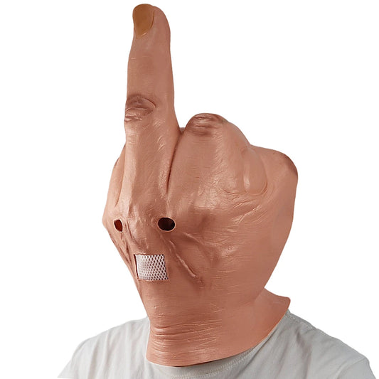 Latex Middle Finger Halloween Mask