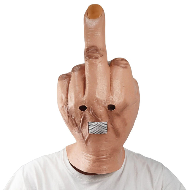 Latex Middle Finger Halloween Mask